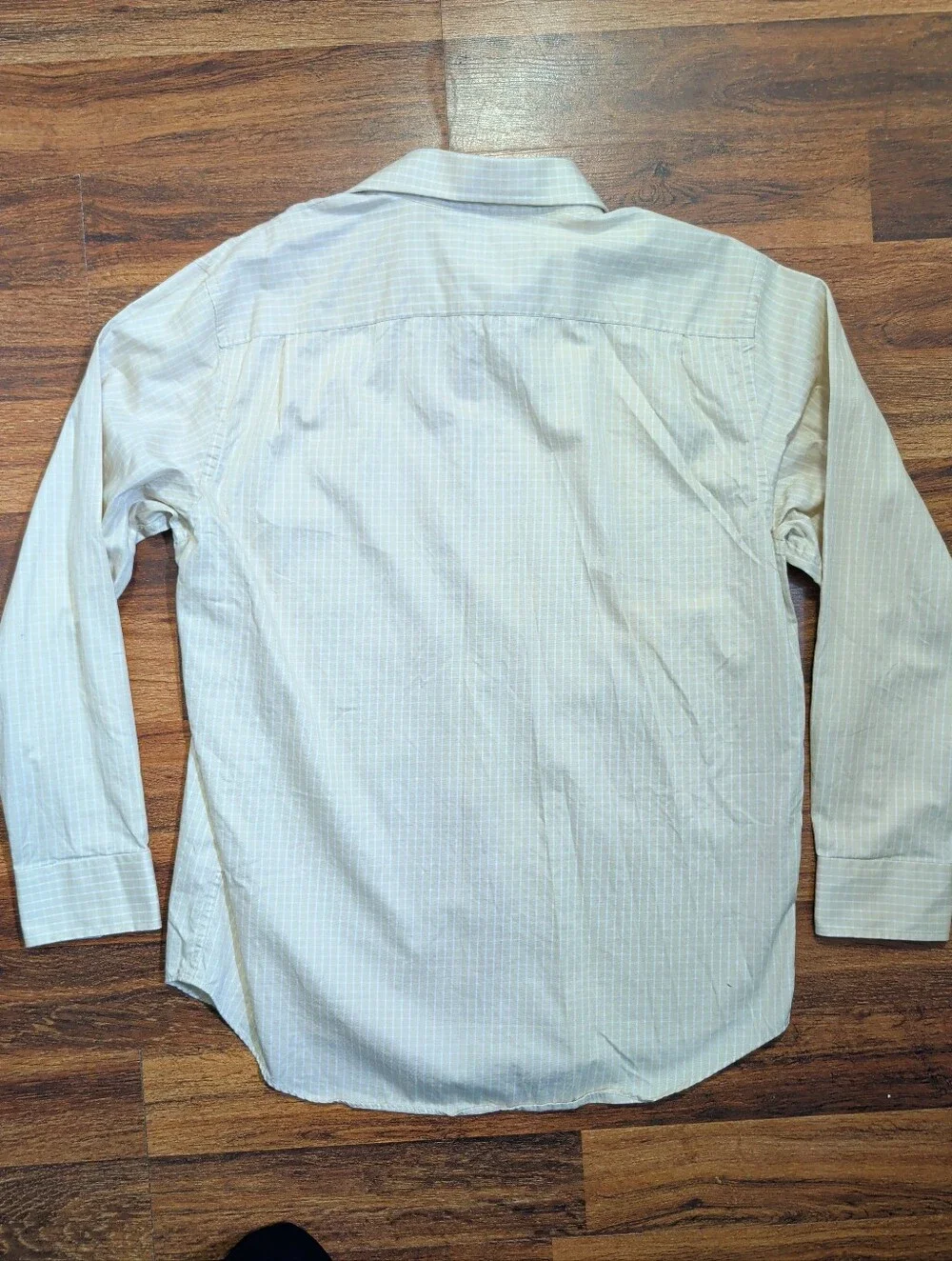 Banana Republic Cream Pinstripe Men's Dress Shirt Large